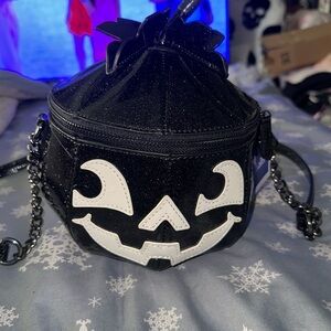 Sparkle Halloween glow-in-the-dark pumpkin head purse 🎃🎃